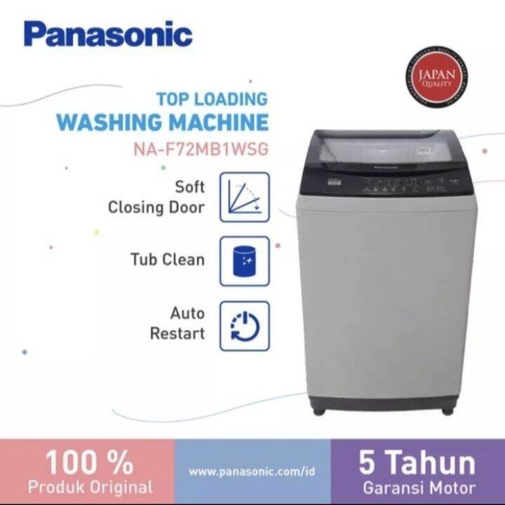 Mesin Cuci Panasonic 7kg NA-F72MB1WSG | 1 Tabung Top Load Naf72mb1wsg ...