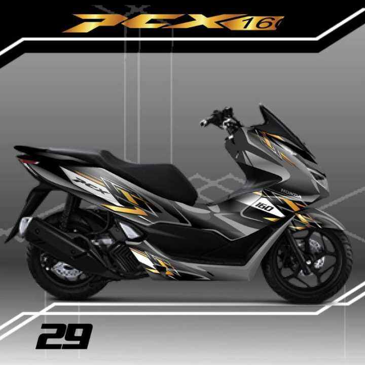 Sticker Decal Full Body Honda Pcx Pcx New Striping Decal Variasi Motor Pcx Abs Lazada