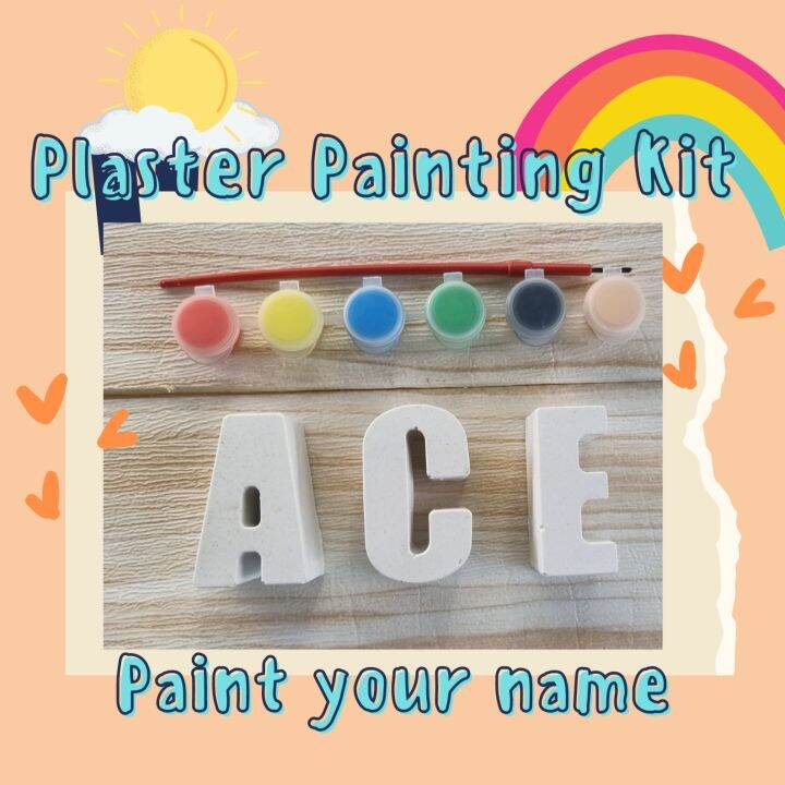 Plaster Painting Kit Paint your Name 35 Letters Lazada PH
