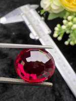 ทับทิมของเทียม สีแดง  OVAL 12X14MM MAN MADE CREATED  RUBY  TOP GEMSTONE