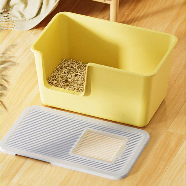 Litter Box Topin Oversized Full SemiClosed Extra Large Open Toilet