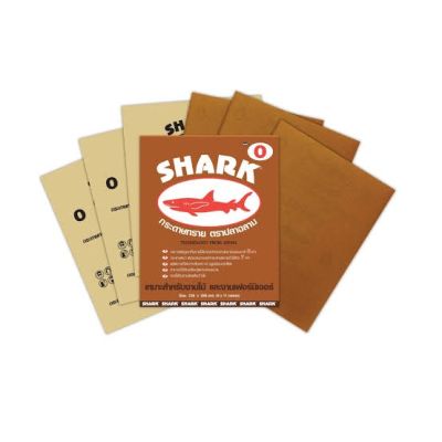 TOA กระดาษทราย SHARK เบอร์ 0 , 1 , 2 , 3 , 4 , 5 ใช้ขัดแต่งผิวไม้ งานไม้ สีโป๊และงานขัดแต่งผิว กระดาษทรายขัดไม้ ปลาฉลาม