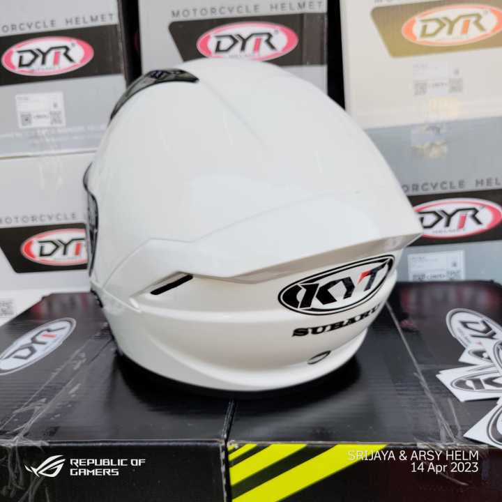 Helm Halface KYT KYOTO Dyr Putih solid Lazada Indonesia