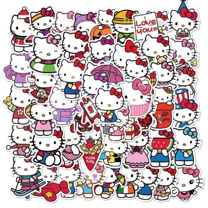 sticker-สติ๊กเกอร์-hello-kitty-h-151-คิตตี้-50ชิ้น-ซานริโอ้-sanrio-มายเม-เมโลดี้-mymelody-มายเมโลดี้-คิดตี้-คิทตี้-kitty