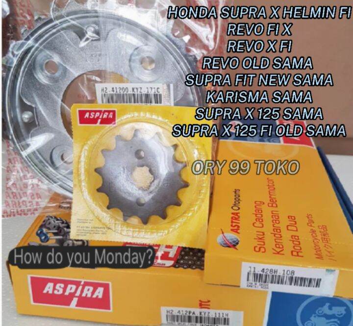 GEAR SET ASPIRA HONDA SUPRA X HELMIN FI REVO FI X REVO X FI REVO OLD