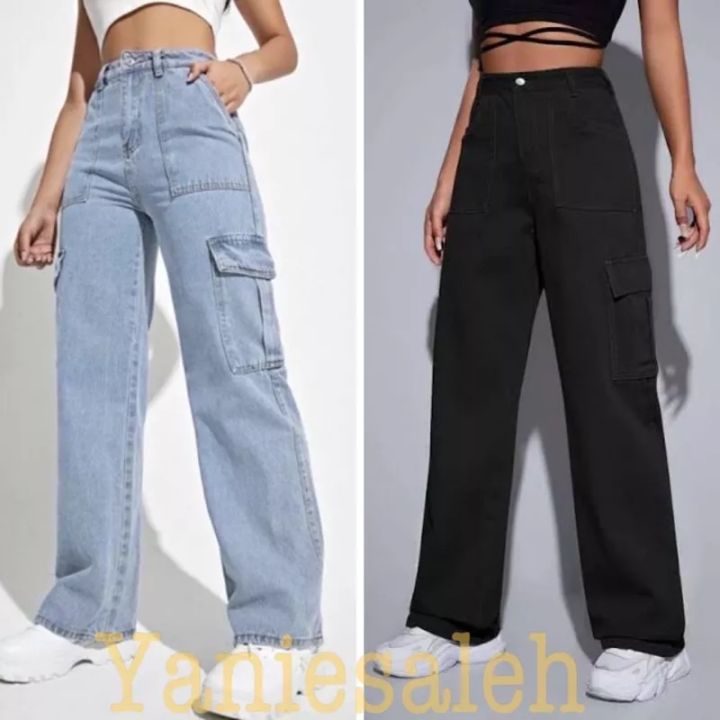 cargo palazzo jeans viral {26 to 36} | Lazada