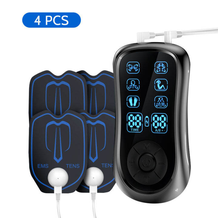 Dual Pulse EMS TENS Unit Neck Massager 6 Modes 19 Levels Low Frequency ...