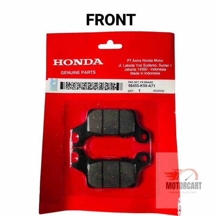 HONDA CLICK 125i/150i V2 brake pad Front Lazada PH
