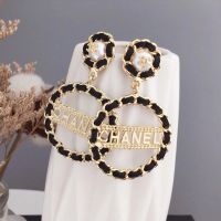 ต่างหูแบรนด์ chanel ขนาดใหญ่ 4*7cm สไตล์หรูหรา พร้อมส่งจากไทย เครื่องประดับแฟชั่น จัดส่งทุกวัน