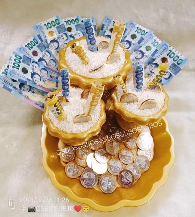 Gold Pineapple Tray w/ Prosperity Bowl Set Lazada PH