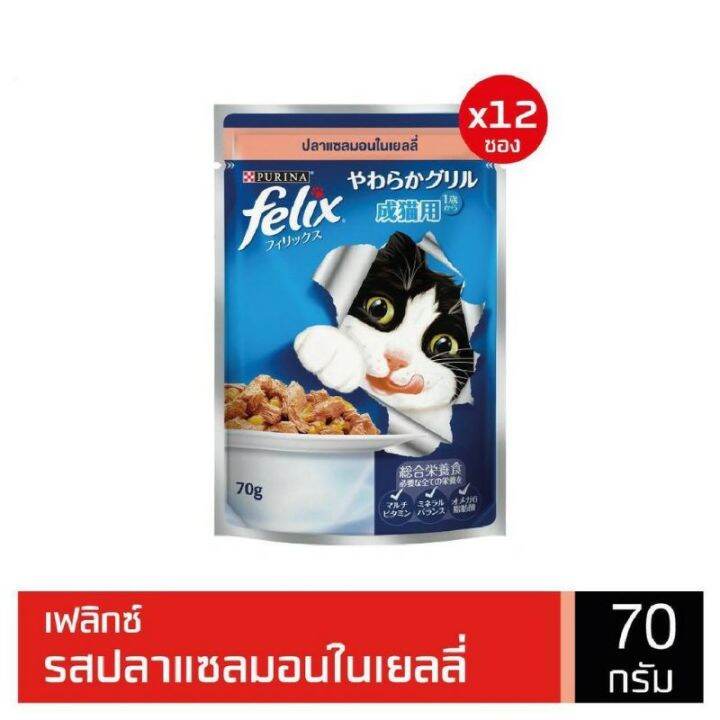 เฟลิกซ์-felix-อาหารเปียกแมว-1-โหล-ขนาดซอง-70-กรัม-12-ซอง