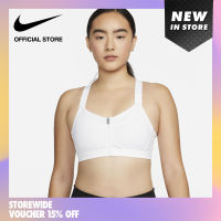Nike Dri-FIT Womens Alpha High-Support Padded Zip-Front Sports Bra - White