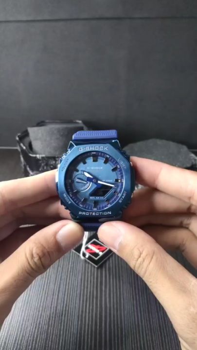 Jam Tangan Pria Wanita Casio G-Shock GM-2100N-2A Metal Blue Casio