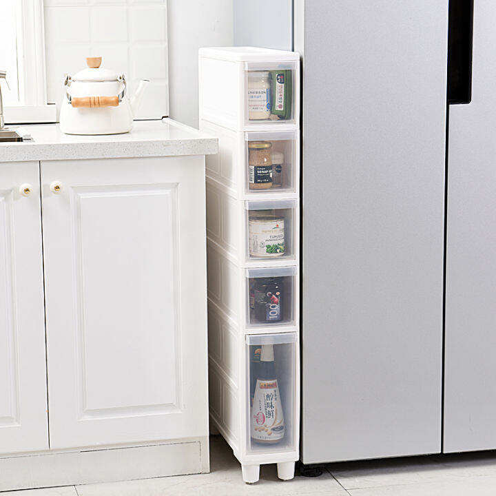 14cm Kitchen Gap Storage Cabinet Refrigerator Gap Storage Rack Plastic ...