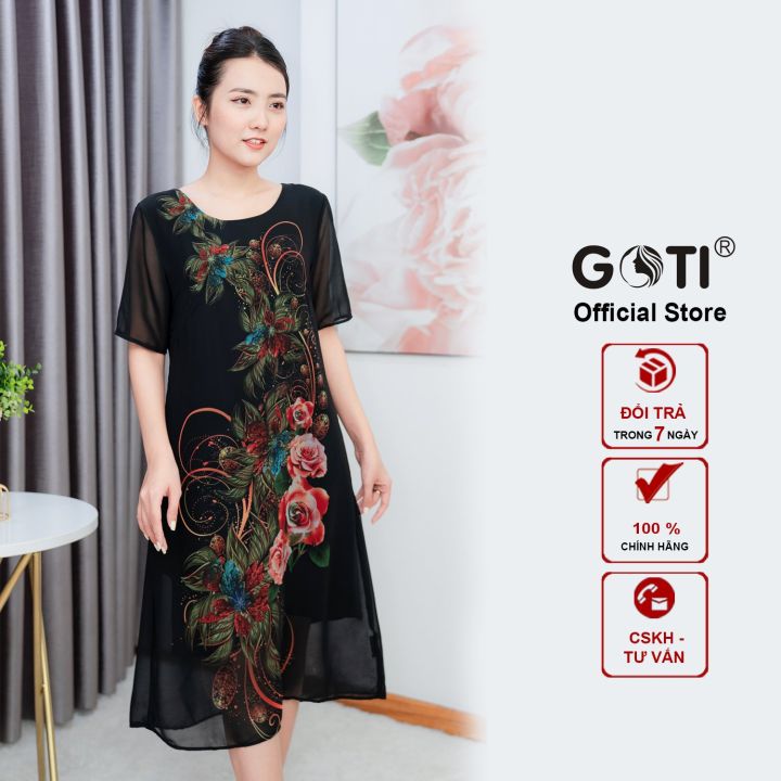 GOTI - Váy Đầm Trung Niên - Đầm Suông Trung Niên Nhiều Size Kiểu ...