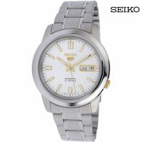 SEIKO 5 Automatic นาฬิกาข้อมือผู้ชาย สายสแตนเลส รุ่น SNKK09K1 - สีเงิน/สีทอง ของแท้100% รับประกันศูนย์ 1ปี ( SNKK09 SNKK09K SNKK09K1 )