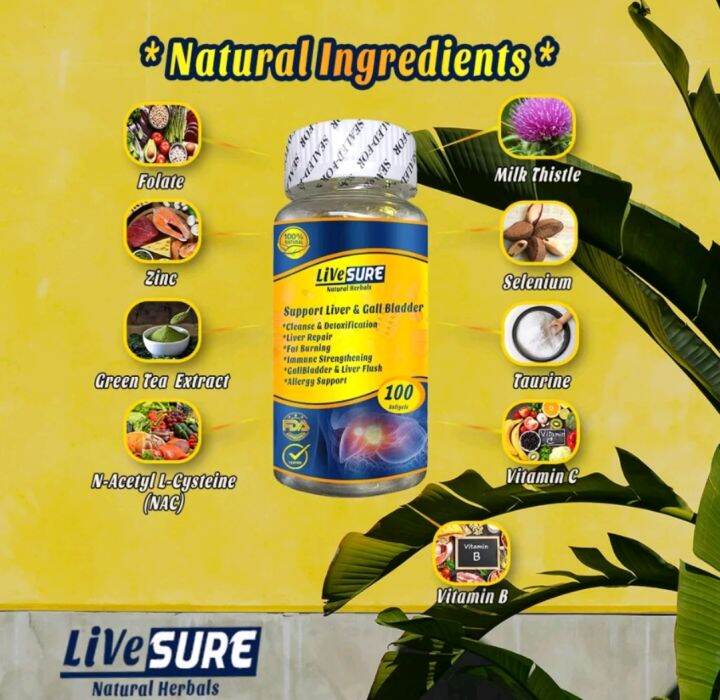 LIVESURE 100 Natural Organic Treatment For Liver and Gall bladder