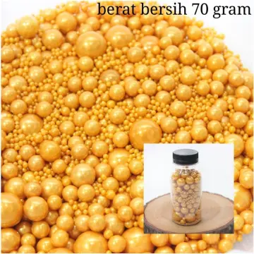 Jual Gold Sprinkles / Edible Pearl - 2mm - Jakarta Barat - Reolly