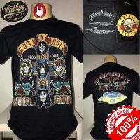 เสื้อวง  GUNS N ROSES  ลิขสิทธิ์แท้ 100% งานสร้างใหม่ ป้ายปั้มคอ UK by pop comics