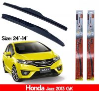 ที่ปัดน้ำฝน ใบปัดน้ำฝน ซิลิโคน ตรงรุ่น Honda Jazz 2014-2020 Gk ไซส์ 24-14 ยี่ห้อ Diamond กล่องแดง