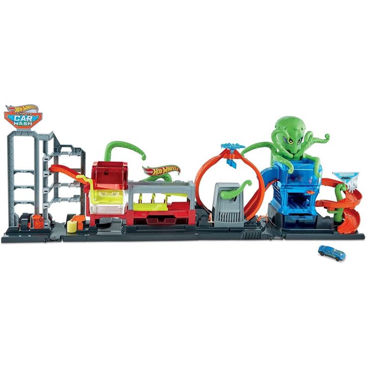 hot-wheels-city-ultimate-octo-car-wash-ชุดรางของเล่นรถฮอทวีลเปลี่ยนสี