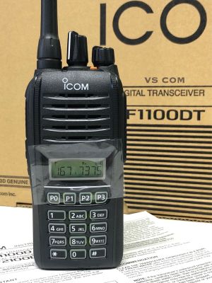วิทยุสื่อสาร ICOM รุ่น IC-F1100DT (เครื่องราชการ) VHF/FM 136-174MHz 5W. Analog/Digital (IP67) MIL-STD-810-G (เครื่องสังเคราะห์ความถี่ประเภท2) กันน้ำ กันฝุ่น 2 ระบบ ตัวเล็ก บาง น้ำหนักเบา (ใหม่ล่าสุด!)
