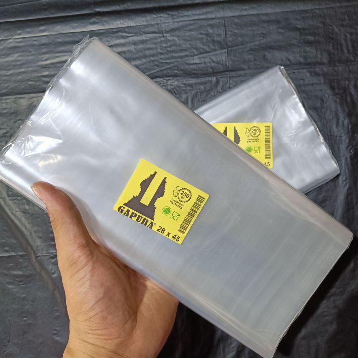 Kantong Plastik Bening Ukuran 28x45 Cm 030 Micron Cap Gapura Plastik Pp Bening Plastik 0927