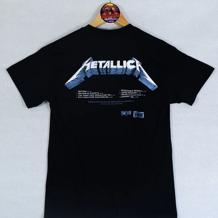 เสื้อวงลิขสิทธิ์แท้-metallica-master-of-puppets-tarcks-ลายฟอนต์ใหญ่