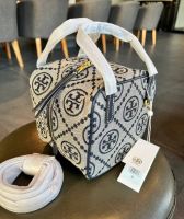 กระเป๋าพร้อมส่งงาน Outlet ทอรี่ T MONOGRAM JACQUARD CUBE BAG