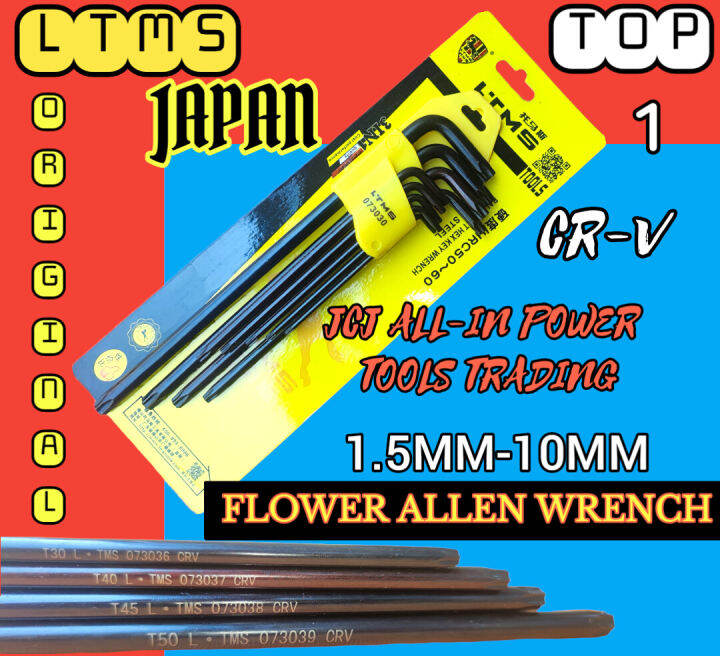 HEAVY DUTY FLOWER ALLEN WRENCH SET XL ALLOY/Allen Wrench Flower LTMS