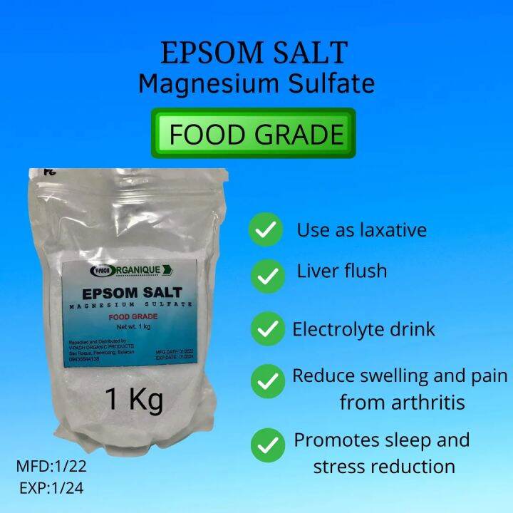 EPSOM SALT(FOOD GRADE) 1Kg Lazada PH