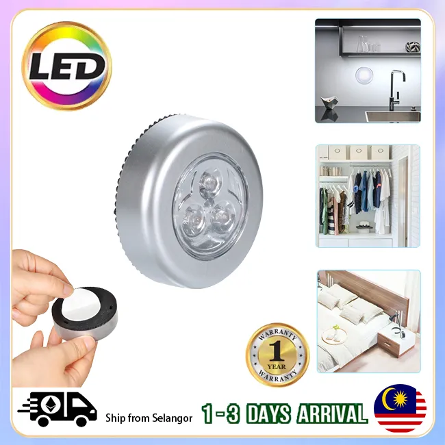 【Malaysia Ready stock】Led Wireless Night Light Batterypowered Stick On