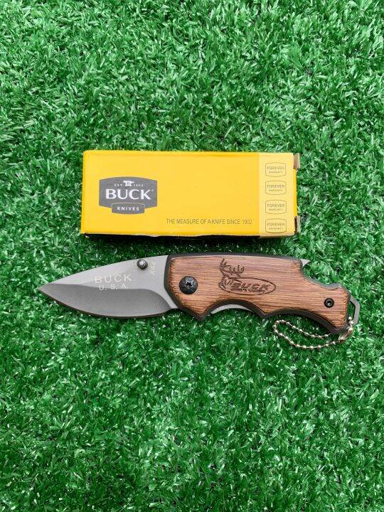 knife มีดพก มีดสั้น มีดพกสั้น มีดสั้นพับ Buck มีดพับ มีดเดินป่า รุ่นx44 ใบมีดคม ดามจับมีที่เปิด
