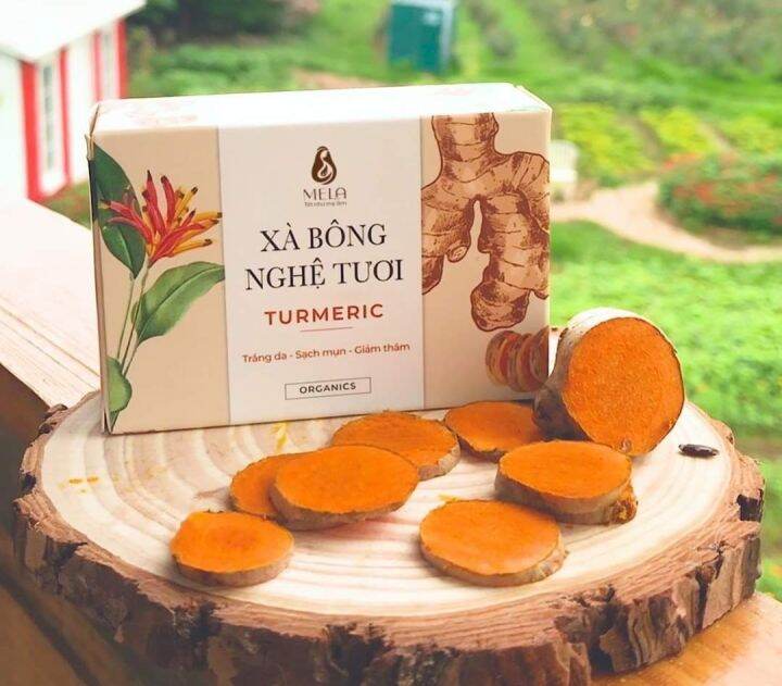 Mela Turmeric Bar Soap Solutions For Brighten Skin, Acne and Dark Spots