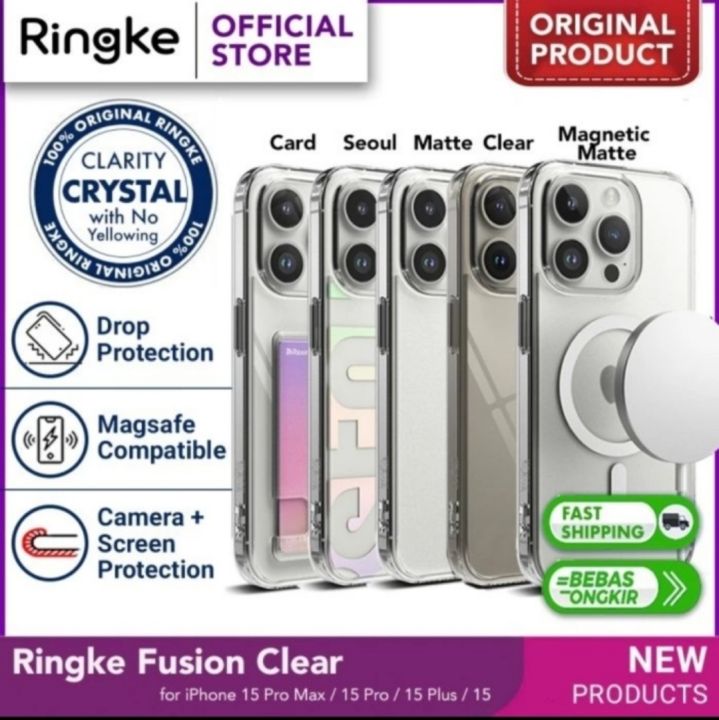iPhone 15 Plus Case | Ringke Fusion Matte Clear