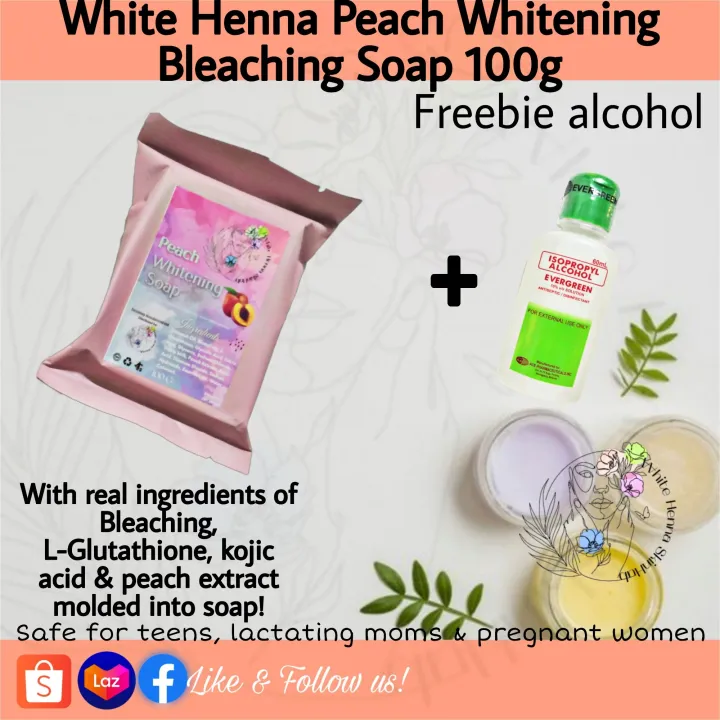 White Henna Whitening Peach Soap 100g (Bleaching Soap) Lazada PH