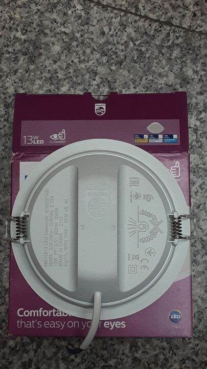 ดาวไลท์-โคมฝั่งฝ้า-led-แสงส้ม-5นิ้ว-กลม-philips-led-downlight-13w-led-warm-white