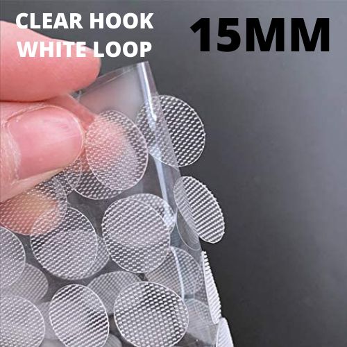 0.59” Diameter Hook & Loop Dots with Strong Adhesive White Sticky Dots -  China Adhesive Magic Tape and Reusable Adhesive Hook and Loop Tape price
