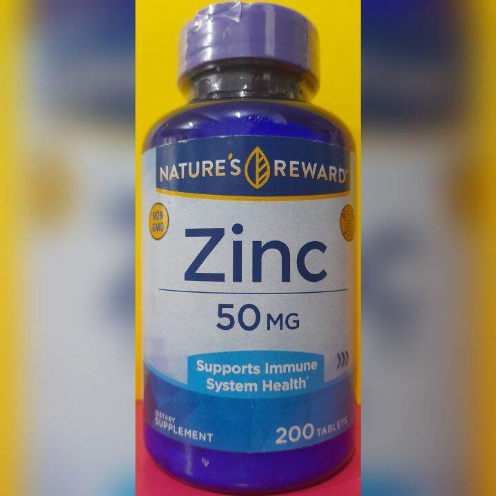 Zinc Gluconate 50mg 200 tablets Nature's Reward EXPIRY December 2023