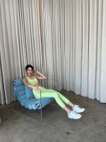 FatcryingClub - Bubblegum, Avocado 7/8 V Comfy high-rise pants - Leggings Sportswear Activewear Athleisure Yoga Pilates Woman ออกกำลังกาย ชุดออกกำลัง กางเกง เลกกิ้ง กระชับ เก็บทรง โยคะ พิลาทีส