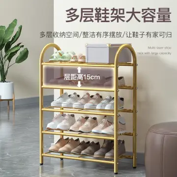 Gold hot sale shoe rack