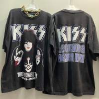 เสื้อยืดโอเวอร์ไซส์งานฟอกคอกลมผ้าcotton100%ไม่หด สกีนkiss. ป้ายThe mushroom