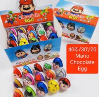 Mario chocolate egg แพ็คมี15ลูก คละลายมาริโอ้น่ารักมากมาย 1ถาด  15 ลูกค่ะ