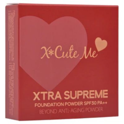 X cute me EXTRA Supreme Foundation powder spf30++ เอ็กซ์คิ้วท์ มี เอ็กซ์ตร้า ซูพรีมทูเวย์ เค้ก พาวเดอร์ (9กรัม) ซอฟต์โฟกัส ให้ความชุ่มชื้น ใช้งานได้ยาวนาน การควบคุมน้ำมัน ลดขนาดรูขุมขน ผิวแห้ง ครอบคลุมสูง ครอบคลุมพื้นที่ขนาดกลาง