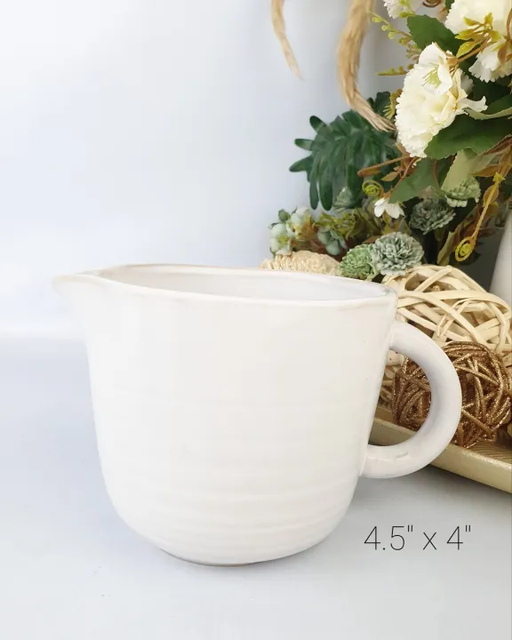 Rimple Ceramic Milk Jug Microwave and DW Safe Milk Jug D 4.5"; H 4