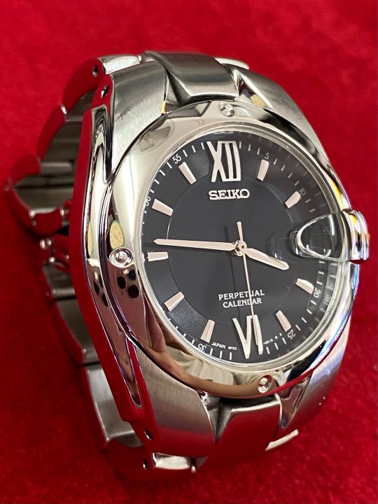 seiko-perpetual-calendar-quartz-ตัวเรือนสแตนเลส-ปฏิทิน100-ปี-นาฬิกาผู้ชาย-มือสองของแท้