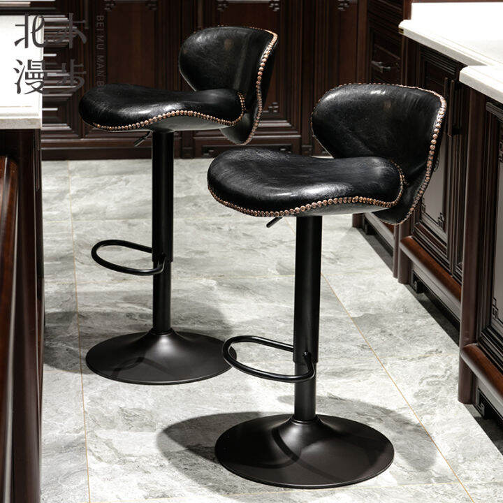 European Style Bar Chair Home Lift Chair Rotating Club Table and Chair ...