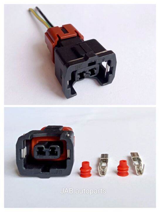 Original! Nissan Knock sensor socket pigtail connector plug 2 pins AWG