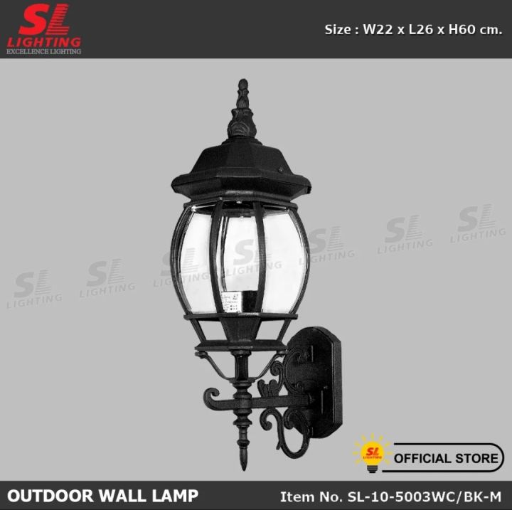 โคมผนังนอกบ้าน-รหัสสินค้า-sl-10-5003wc-bk-m-โคมไฟติดผนังภายนอก-sl-10-5003wc-bk-m-sl-lighting-outside-wall-light-die-cast-aluminium-outdoor-wall-lamp-eye-protection-led-ip44