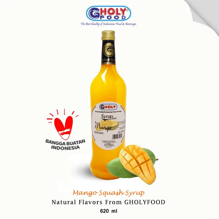 Gholy Syrup Mango Squash/Gholy Sirup Mangga Squash 620ml Lazada Indonesia